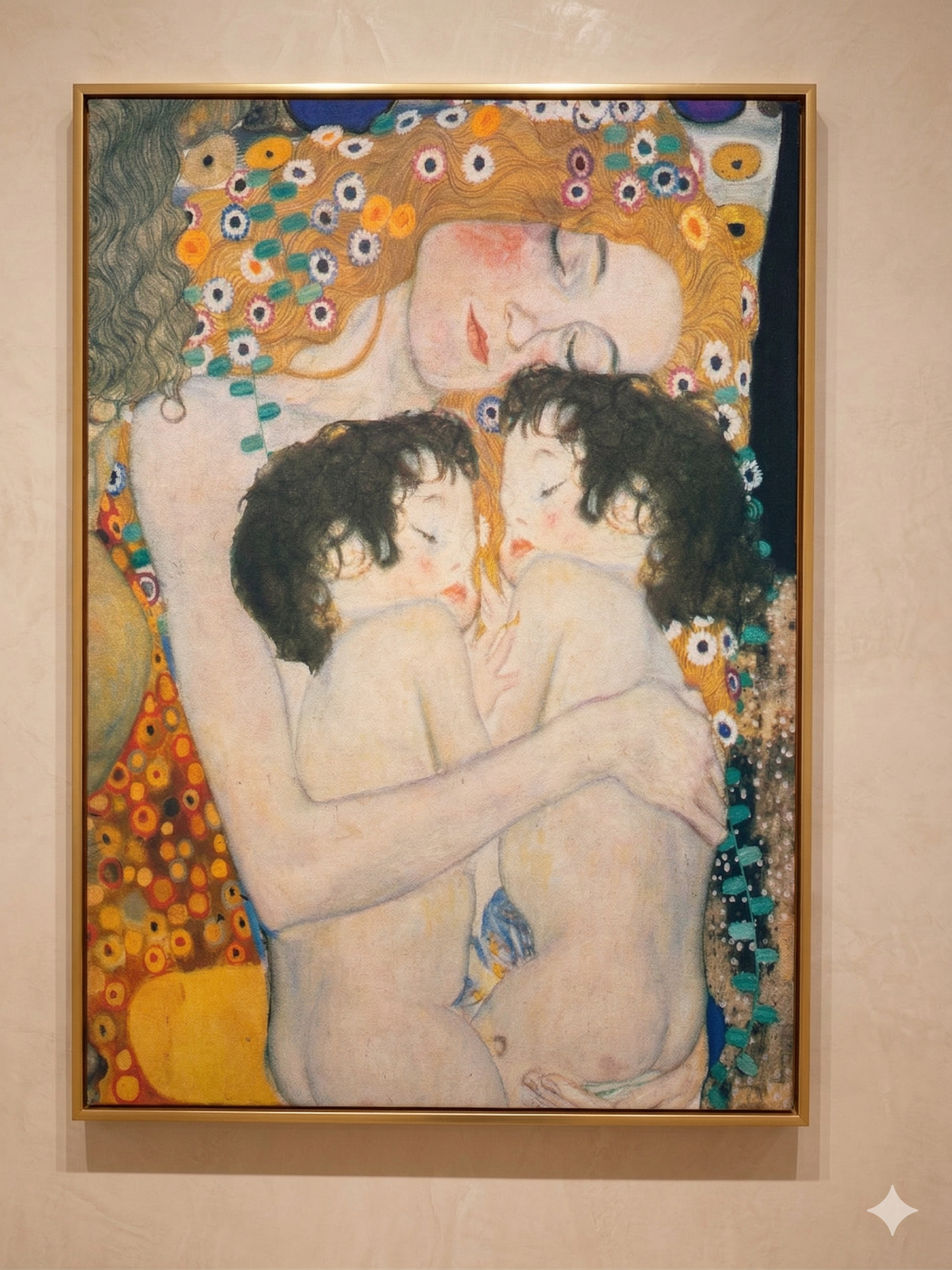 Gustav Klimt Inspired 'The Maternal Tapestry' Canvas Art - 50cmX70cm