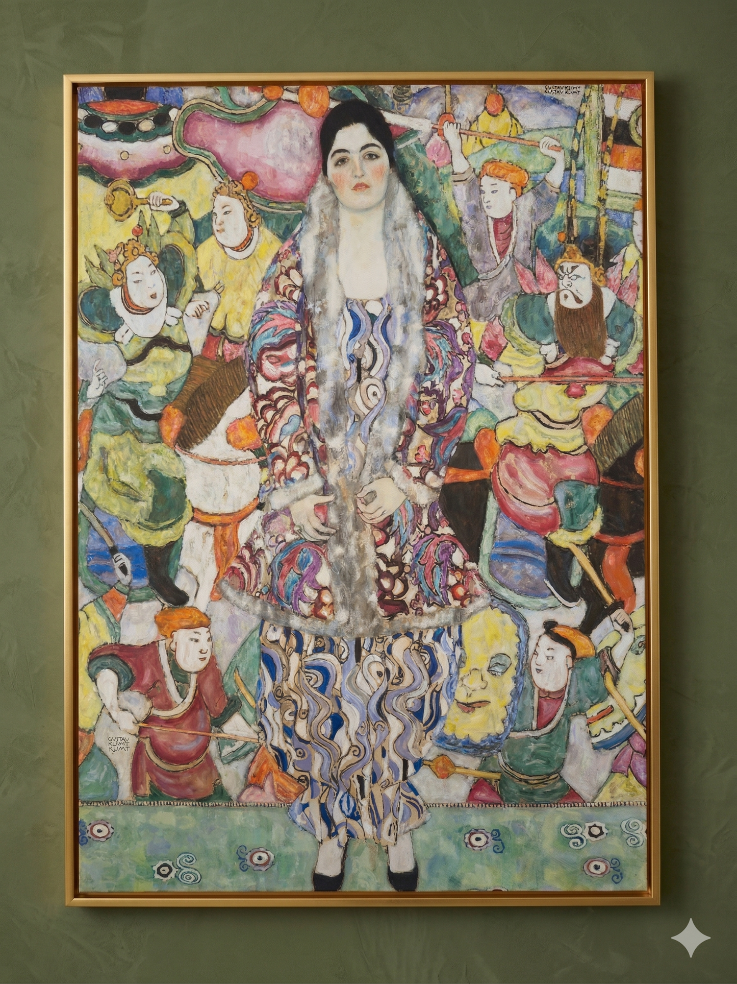 Gustav Klimt Inspired 'The Mythic Mantle' Canvas Art - 50cmX70cm