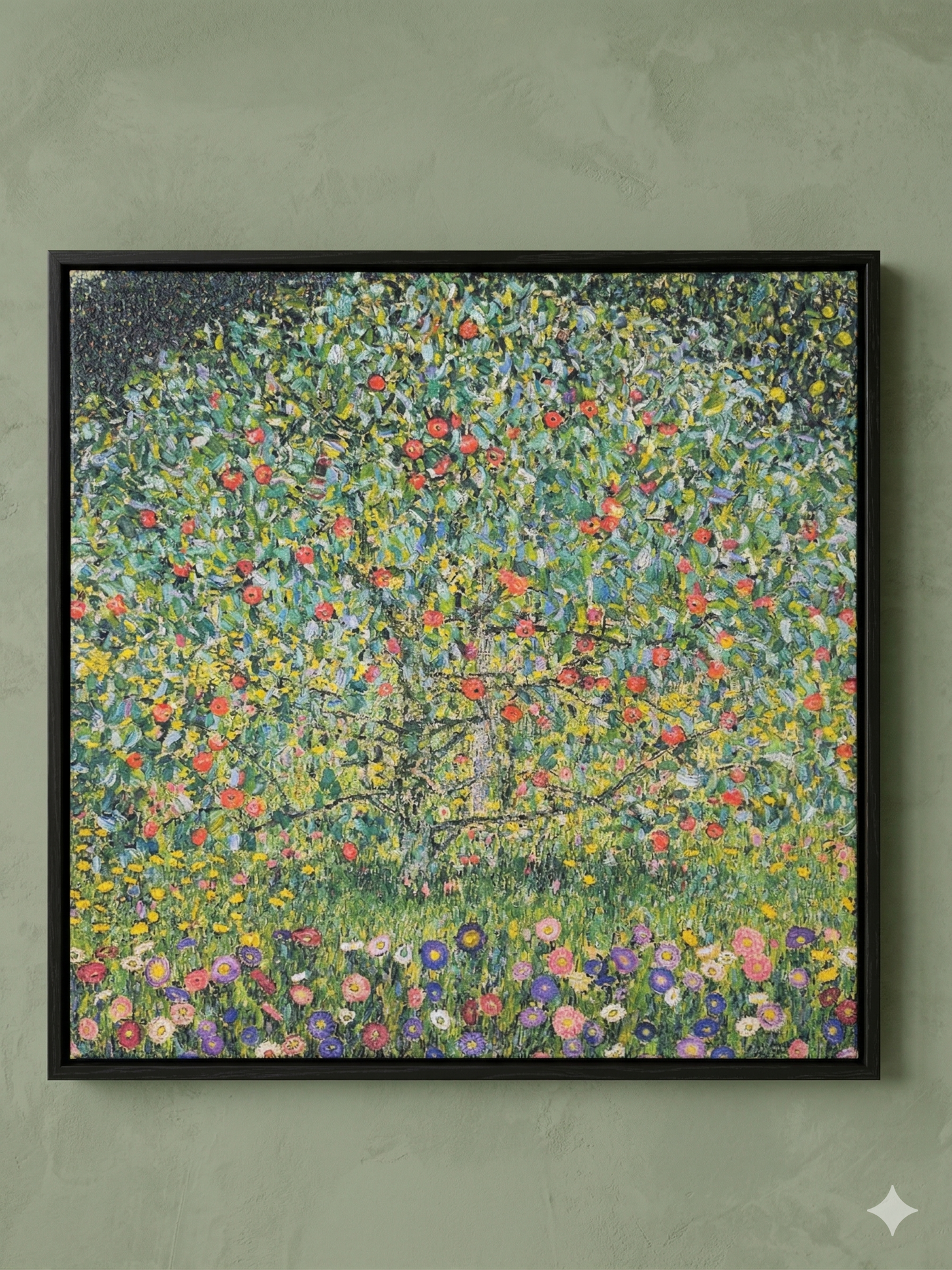Gustav Klimt Inspired 'The Lone Fruit Tree' Canvas Art - 40x40cm