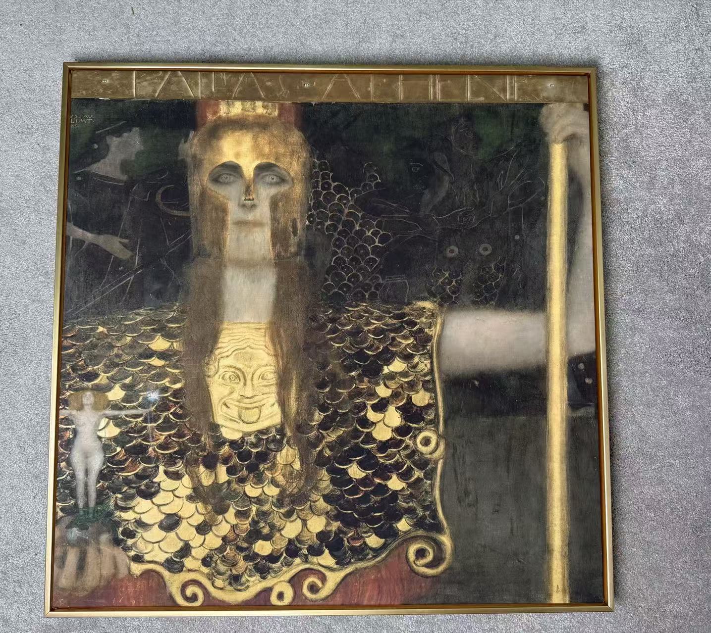 Golden Guardian Klimt Canvas Art