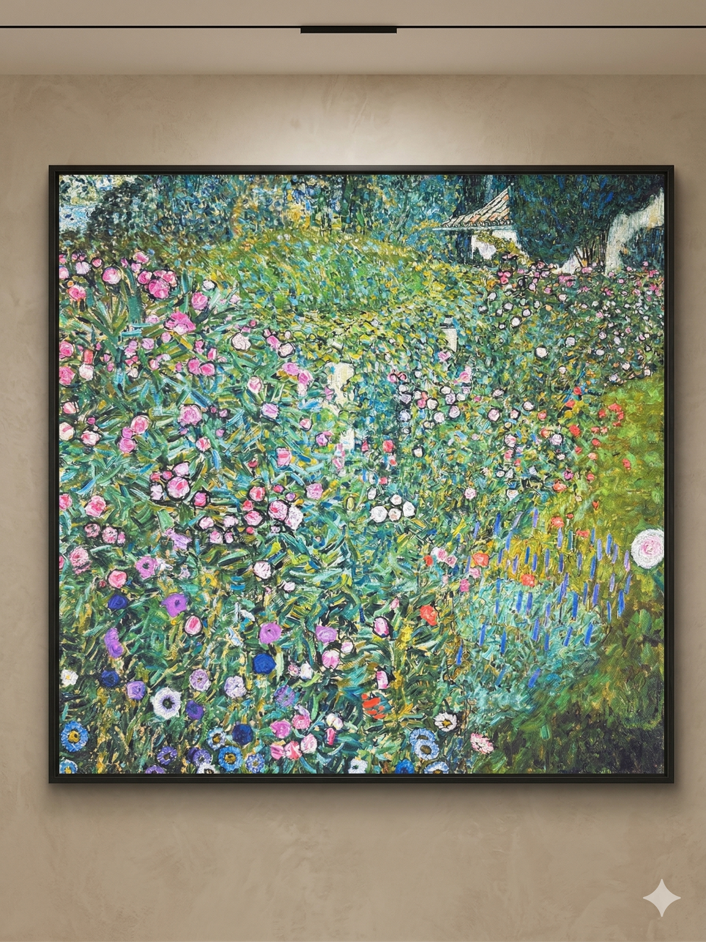 Gustav Klimt Inspired 'Summer Flower Tapestry' Canvas Art - 40x40cm