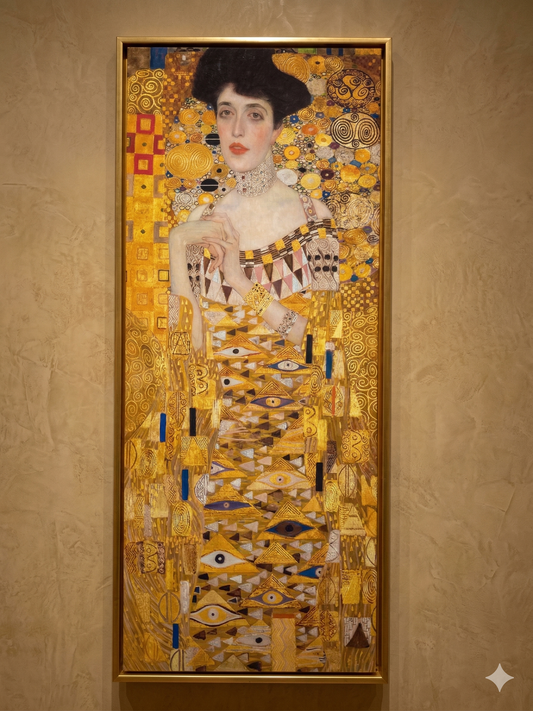 Gustav Klimt Inspired 'The Golden Sphinx' Canvas Art - 30cmX70cm