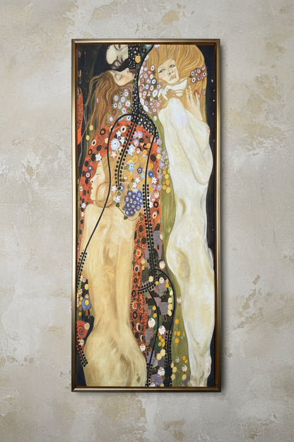 Gustav Klimt Inspired 'Water Serpents II' Canvas Art - 30x70cm