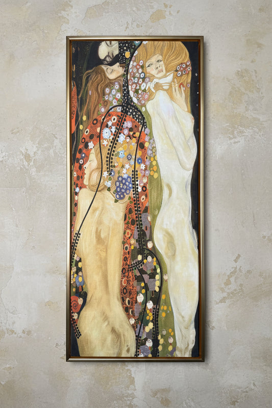 Gustav Klimt Inspired 'Water Serpents II' Canvas Art - 30x70cm