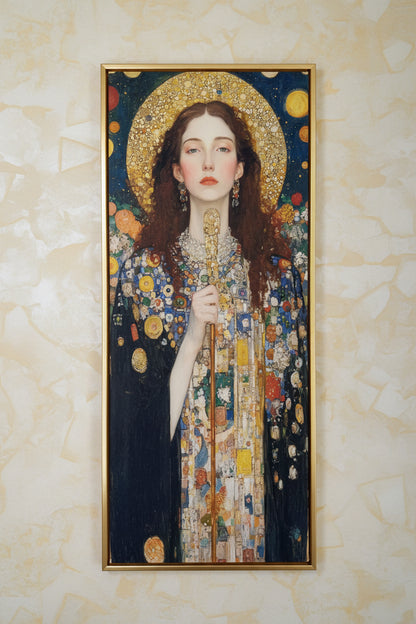 Gustav Klimt Inspired 'The Golden Sovereign' Canvas Art - 30x70cm