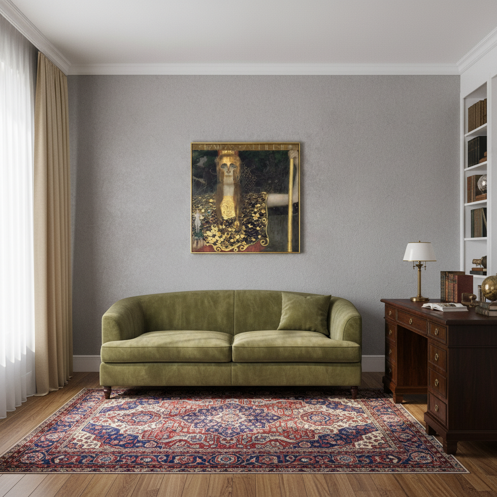 Golden Guardian Klimt Canvas Art