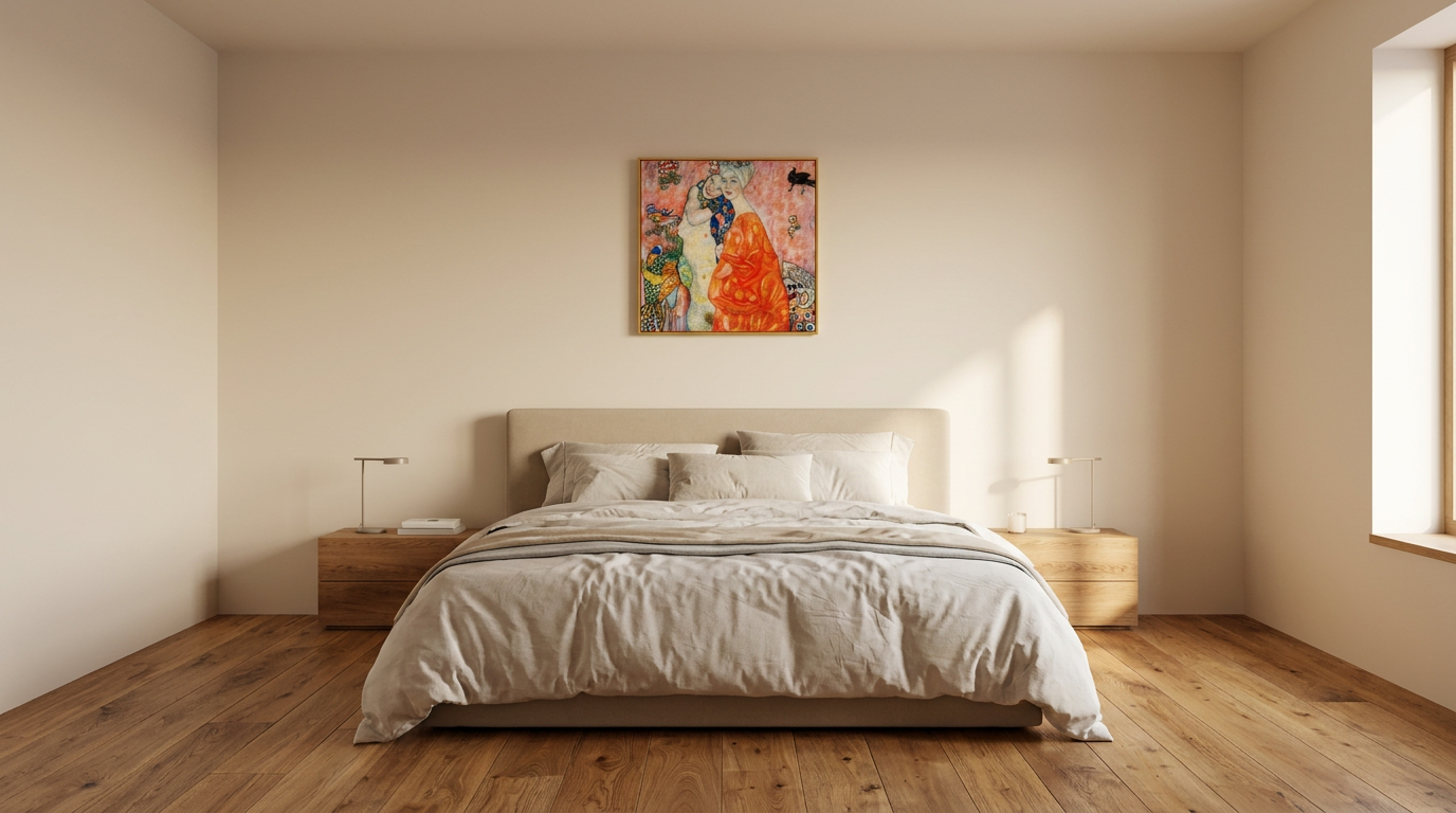 Gustav Klimt Inspired 'The Friends II' Canvas Art - 70x70cm